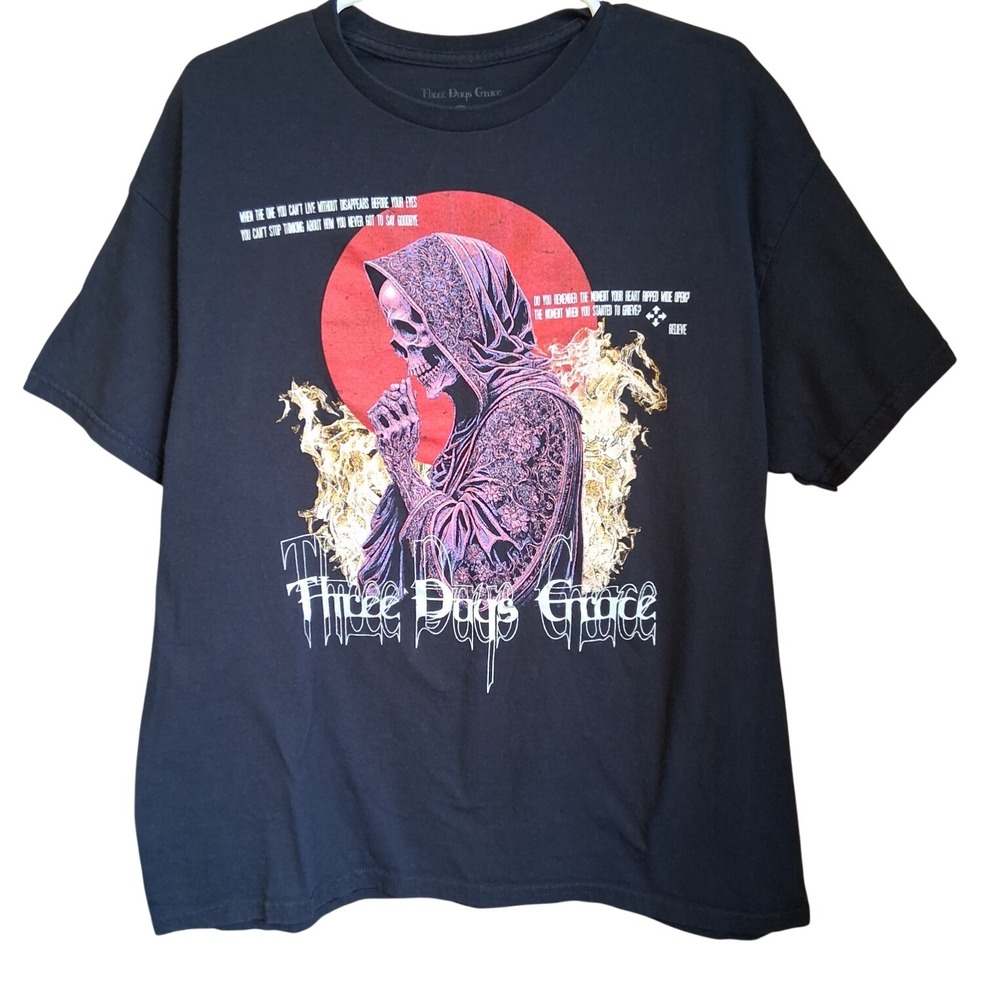 Three Days Grace 2023 Explosions Tour SS Graphic Tshirt XL Black‎ LNWOT